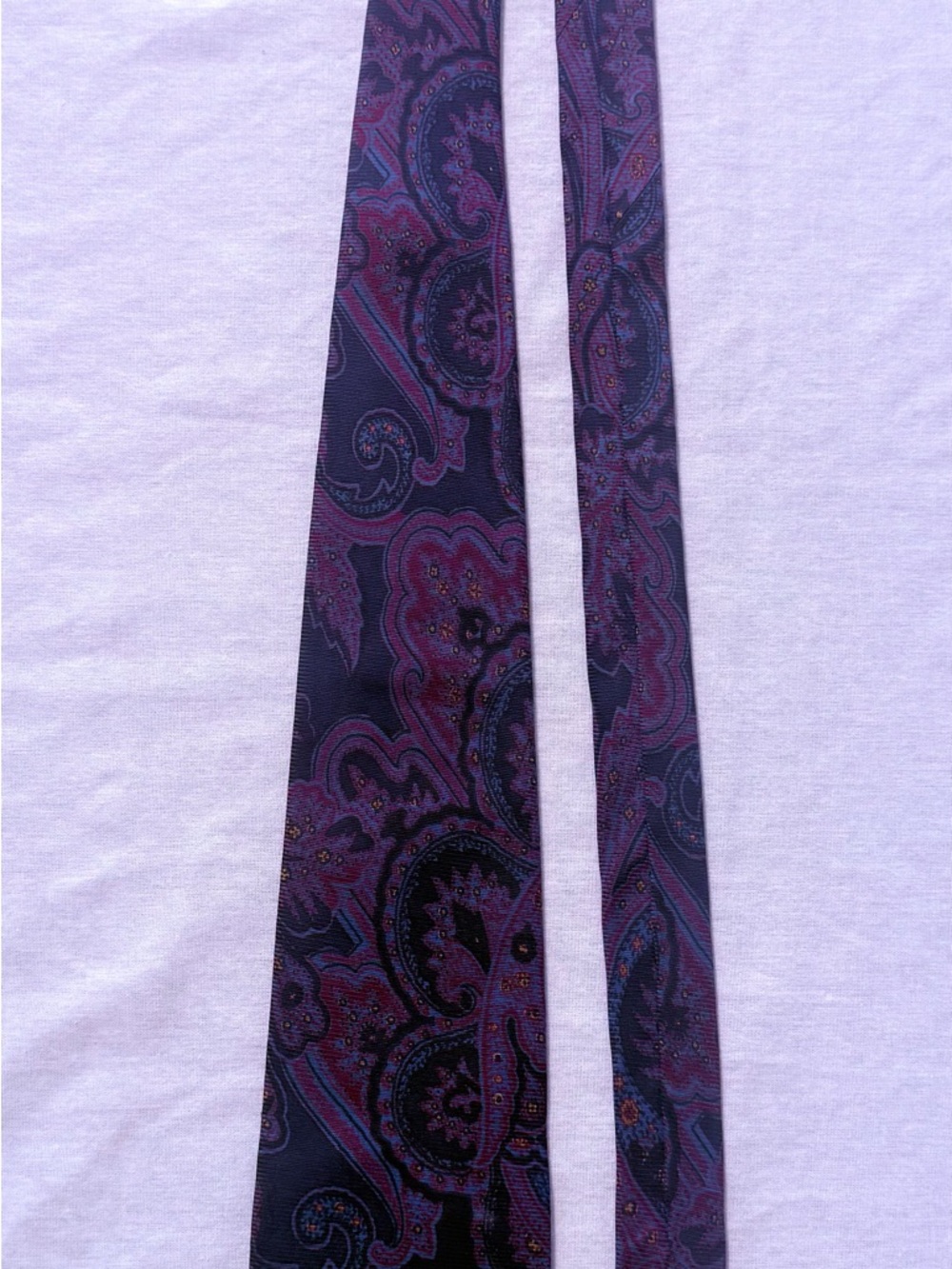 Brooks Brothers Purple and Navy Paisley Silk Tie